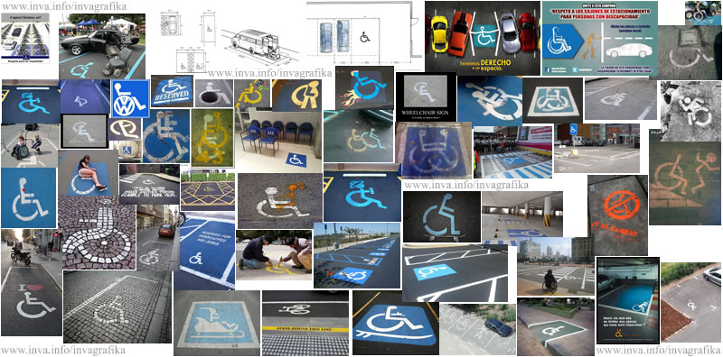 Дорожные знаки для инвалидов в разных странах, маркировка места для инвалидов, пиктограммы инвалид и немного юмора. Обозначения парковок для инвалидов на асфальте