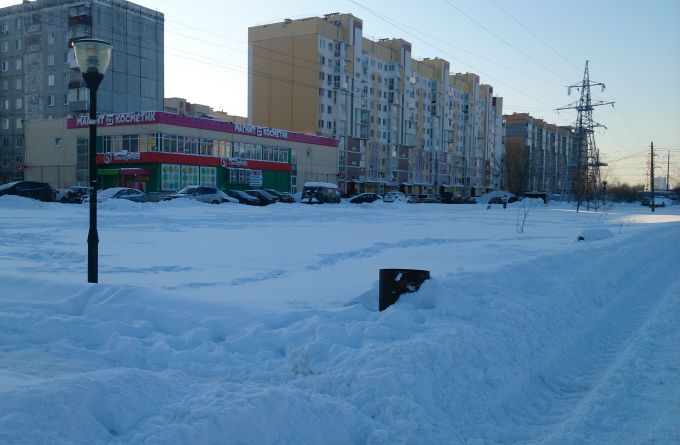 бульвар зимой