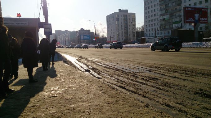 зимнее фото остановки
